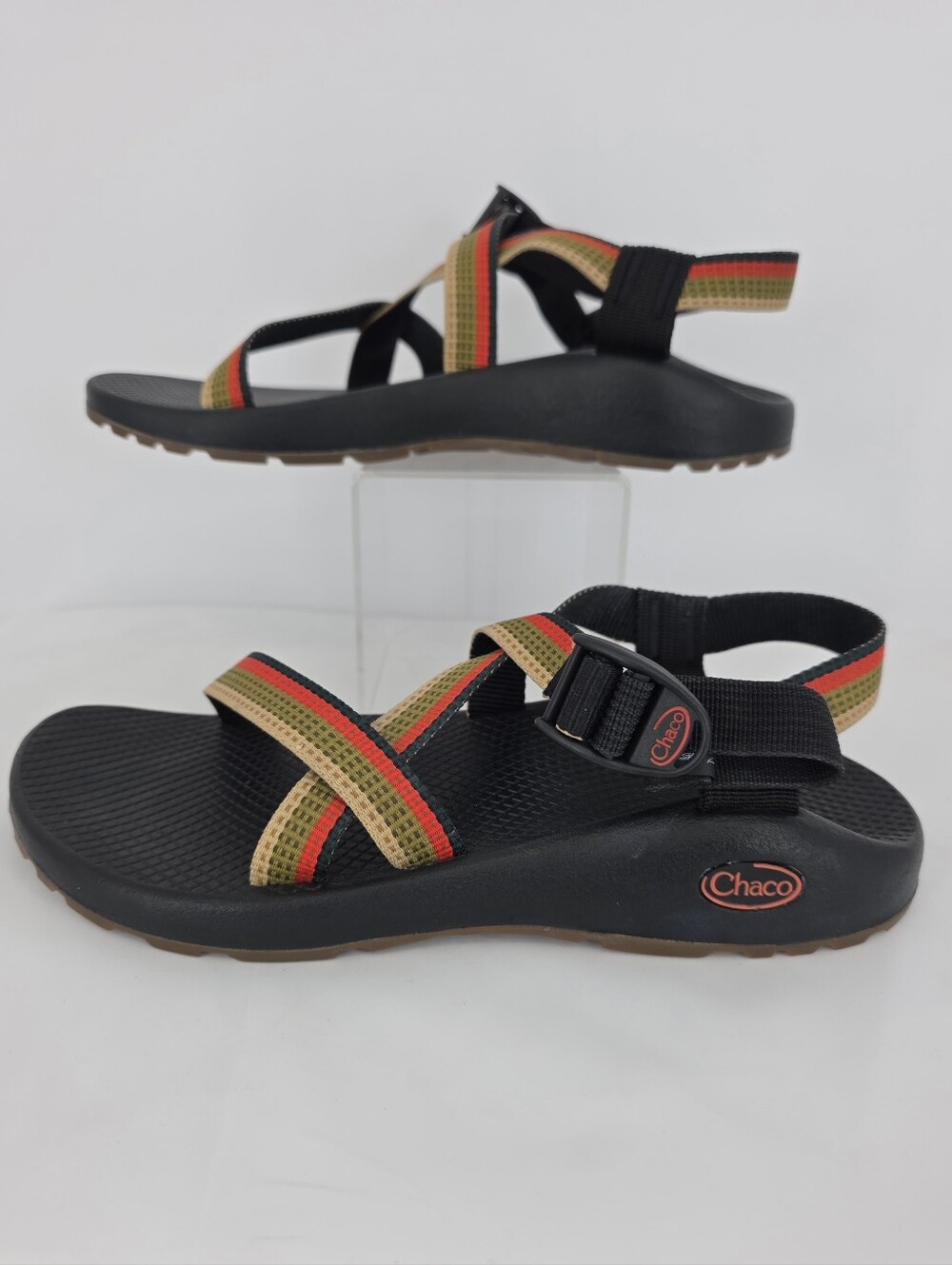Chaco Z/Cloud X2 Womens 9 Black Red Green Strappy Hiking Sport Sandals